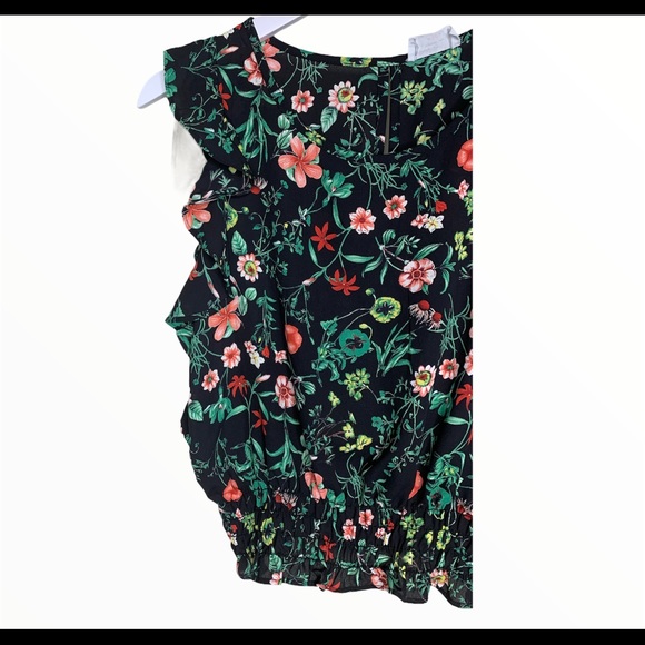 SIENNA SKY Boho Georgette Floral Blouse Black M - Picture 2 of 7